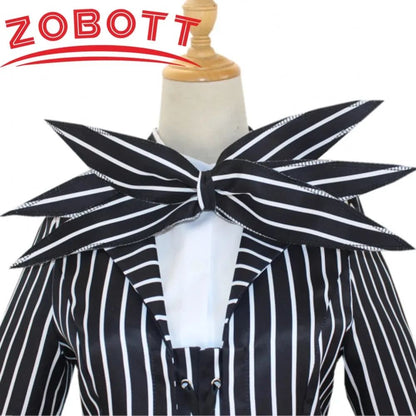 Anime Jack Skellington Cosplay Costume for Adult The Nightmare Before Christmas Jack Uniform Clothes Suit Halloween Costumes