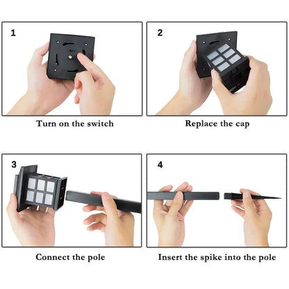 10Pack Outdoor Solar Lawn Lights Retro Small House Lamp Courtyard Garden Decoration Small Night LEd Inserted Small Palace Lights