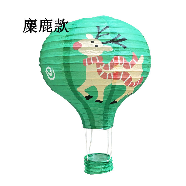 1pc Ceremony Holiday Party Folding Paper Lantern Hot Air Balloon Shape 30/40cm Pink Blue For Kids Baptism Birthday Wedding Decor
