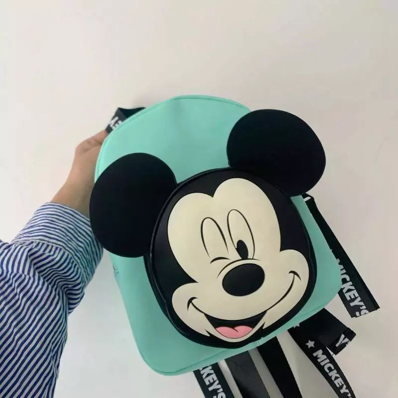 2023 New Children's Bag  Disney Donald Duck Mickey Mouse Cartoon Print Kids' Backpack Nylon Skin Contrasting Colors Schoolbags