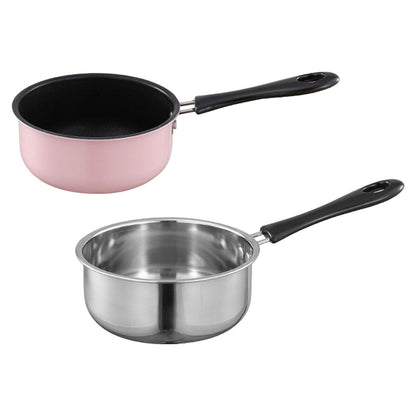 Panela Pequena Mini Panela de Sopa Utensílio de Cozinha com Alça Longa para RV Cozinha de Viagem Panela de Leite Aquecedor de Molhos Panela de Indução