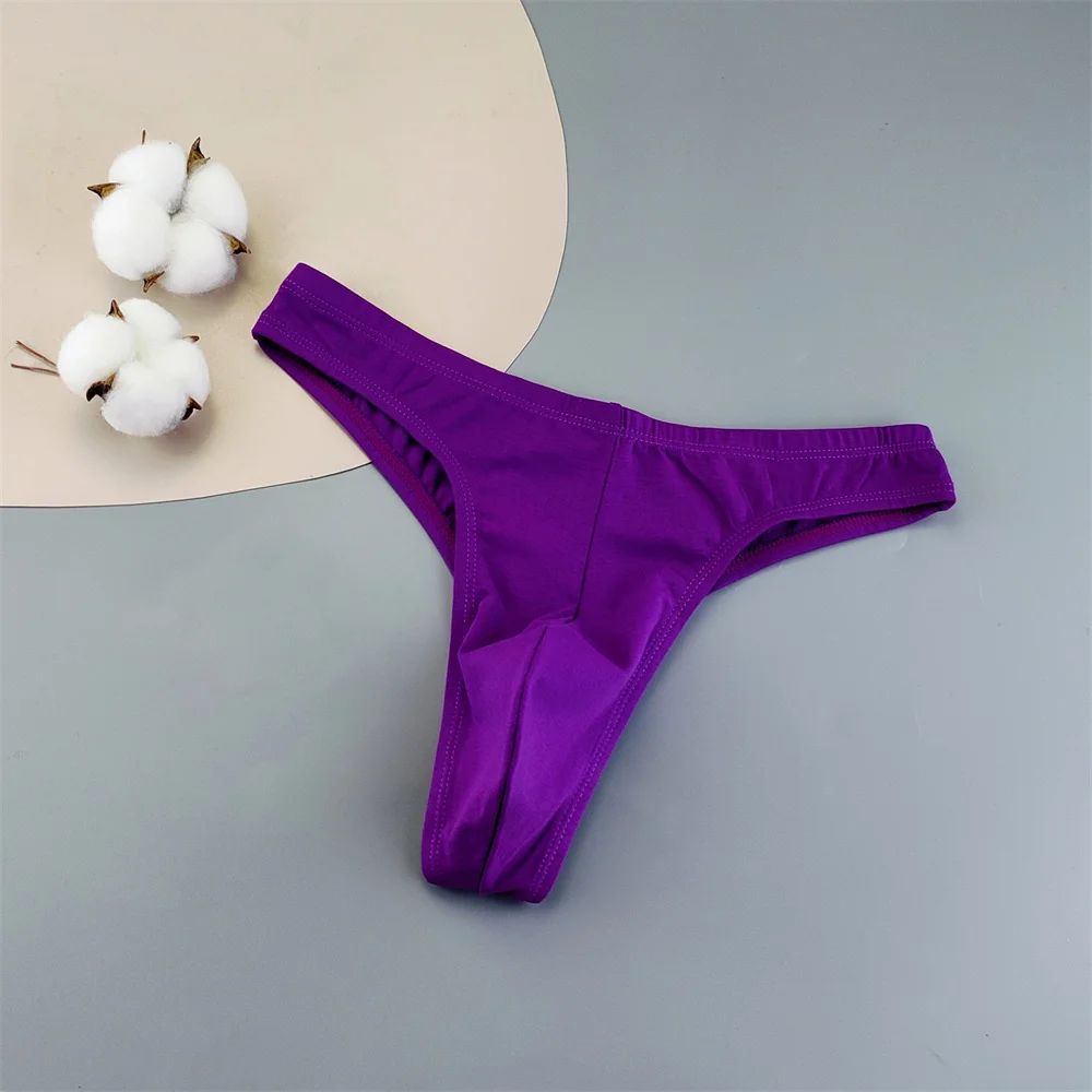 NEW 2025 Big Men Sexy Thongs Cotton Underwear Plus Size Male Convex Pouch G-string Briefs M/L/XL/XXL/XXXL