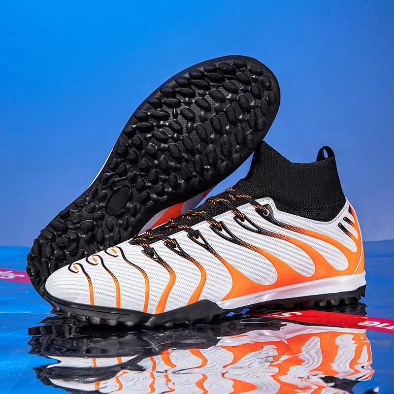 Men Match Non Slip Football Boots Cleats Indoor Outdoor Soccer Shoes Sport Training Long Spikes FG/TF Boys Futsal Comfortable