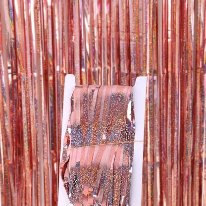 Gold Foil Curtain Fringe Pink For Backdrop Party Back Drop Photo Booth Wedding Graduations Birthday Christmas Event
