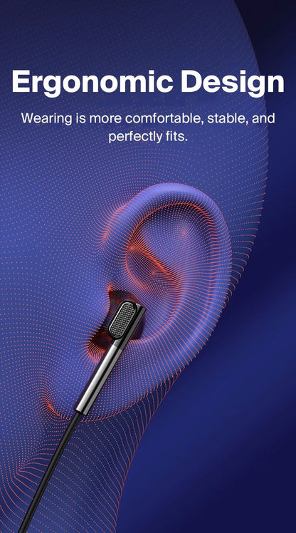 EARDECO 3.5mm/Type-C Noise Canceling Headphone Wired Headphones Bass Hifi Wired Earphone Earbuds Stereo Mic Earphone with Wire