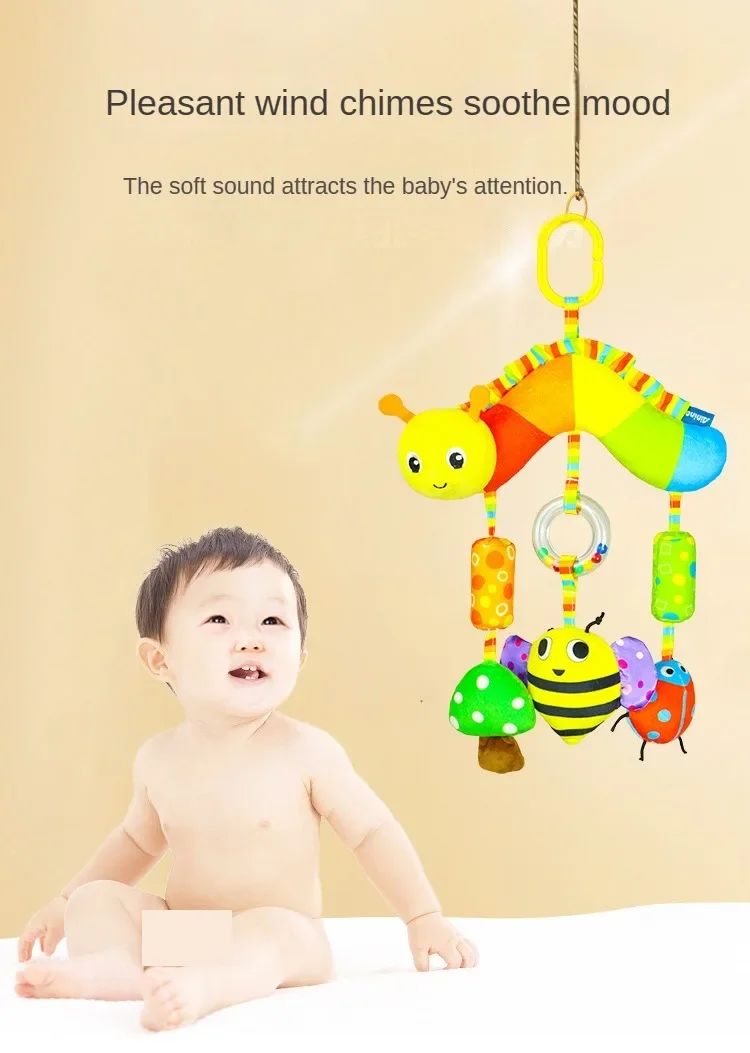 Brinquedos para Bebês de 0, 3, 6, 12 Meses, Brinquedo de Pelúcia com Atividades de Arco-Íris para Pendurar no Carrinho de Bebê, Cadeirinha de Carro, Berço, Viagem, Brinquedos Sensoriais para Bebês