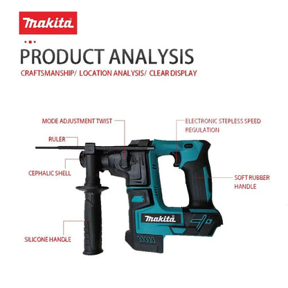 Makita HR140D Martelo Sem Escovas Furadeira Elétrica Sem Fio 18V Bateria de Lítio Furadeiras Sem Fio Ferramentas Elétricas Makita 18v
