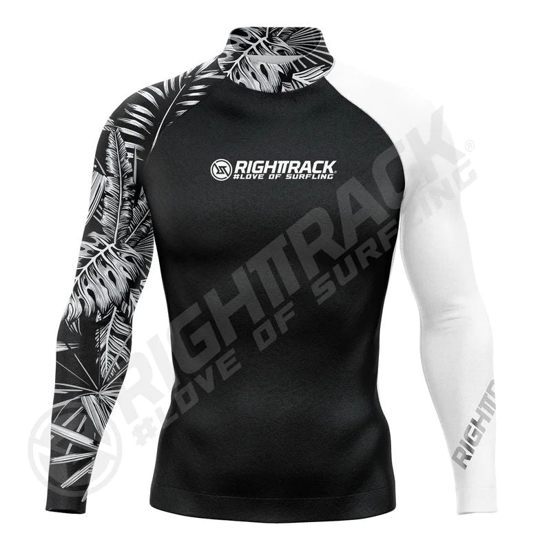 New Men's Surfing Shirt Lycra Rashguard Surf Sportswear Beach Sunscreen UV Protection Swimwear UPF50  RIGHTTRACK Clothes