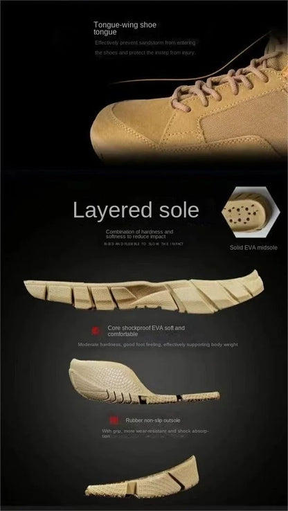 Botas Masculinas de Caminhada ao Ar Livre de Alta Qualidade Botas Táticas de Deserto Masculinas Botas Militares de Combate Masculinas