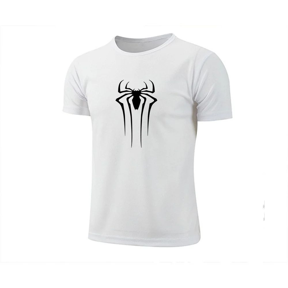 Men's Summer Casual Comfortable Spider print Man T-Shirt Sports Gym Sportswear Quick-Drying Breathable T Shirt