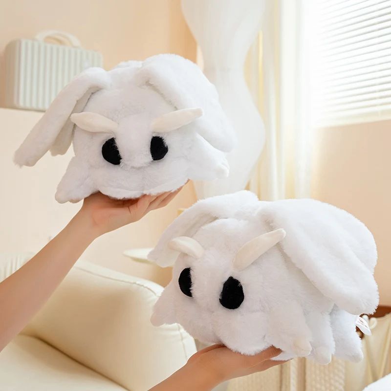 White Moth Plush Pillow Toy Soft Cartoon Moth Plushie Cute Night Butterfly Stuffed Animal Doll Xmas Birthday Gift
