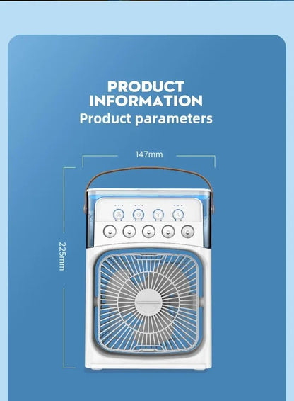 Portable 3 in 1 Mini Ac Air Cooler Fan for Home Products Conditioner Household Small Night LED Humidifier Lights Camping Room