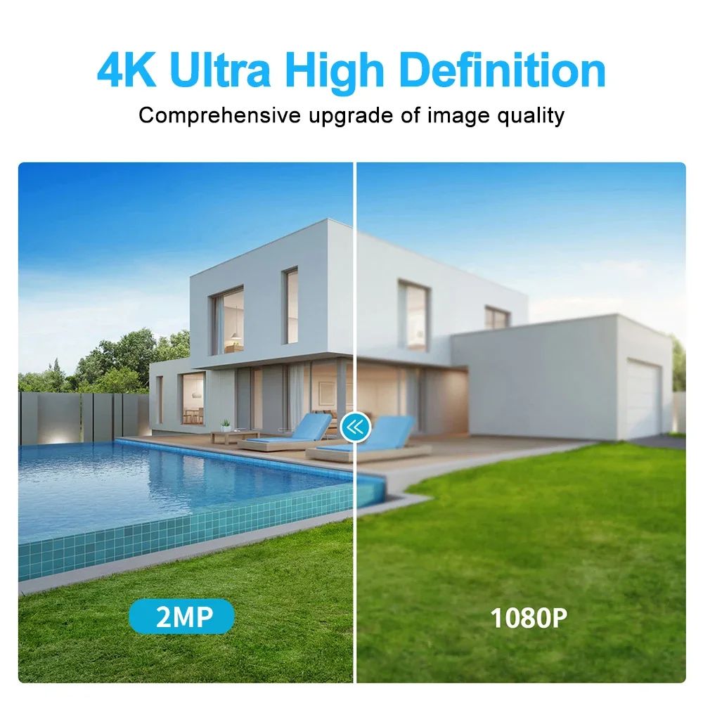 POE 4K AHD PTZ Camera with IP66 Waterproof Rating, Infrared Night Vision & Audio Over Coax