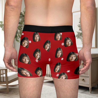 Personalized Face Photo Underwear Custom Boxer Briefs Custom Men Valentine's Day Gift For Husband Anniversary Gift for Dad