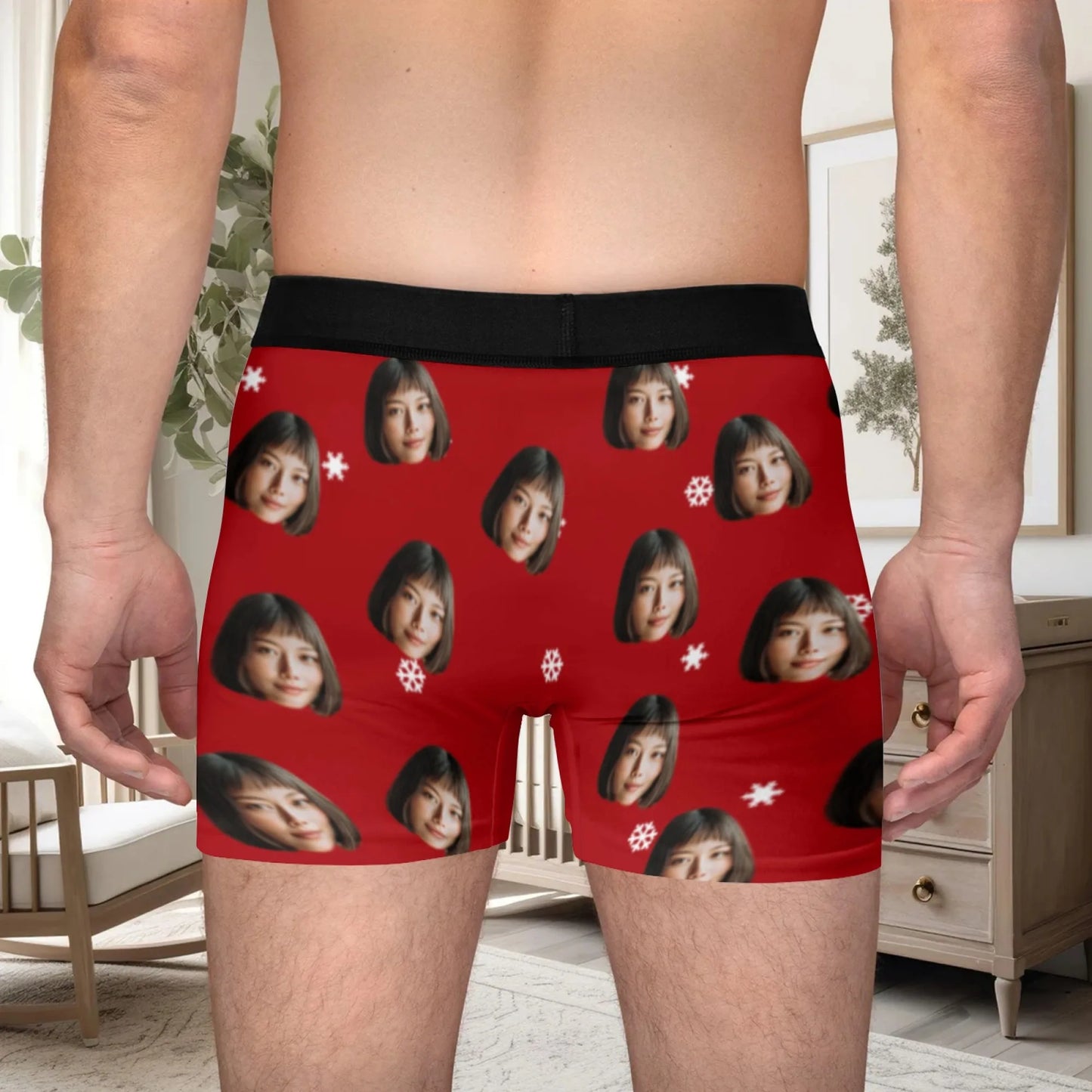 Personalized Face Photo Underwear Custom Boxer Briefs Custom Men Valentine's Day Gift For Husband Anniversary Gift for Dad