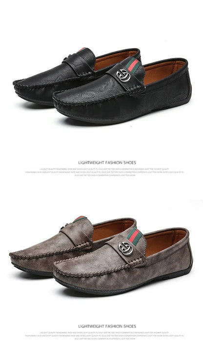 Men Driving Shoe Leather High Quality Breathable Slip on Men Casual Shoes Comfortable Light Men Loafers Formal Men Dress Shoes
