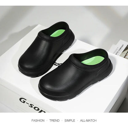 2025 New Style Men Women EVA Chef Shoes Non-slip Waterproof Oil-proof Shoes Comfortable Workers Slippers  Outdoor Fishing Shoes