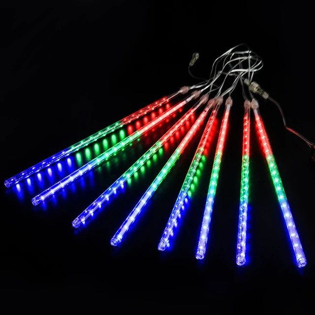 30/50CM LED Meteor Shower Rain Lights Waterproof Falling Raindrop Fairy String Light for Christmas Holiday Party Patio Decor