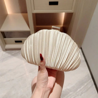 Handmade Fairy Beaded Bag?? ??Large Capacity ?Compact Size?? ??Seashell Clutch Purse?? Mermaid Style?? Shell Embellishments??