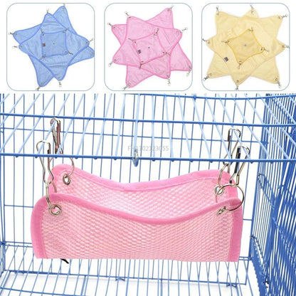 Rede para Pets em Malha Respirável, Rede para Gaiola de Roedores, Hamster, Ratos, Porquinho-da-Índia, Acessórios para Pequenos Animais, Brinquedos de Balanço, Cama Suspensa