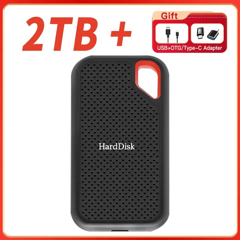 New External Hard Drive 1TB Portable SSD HARD DISK 2TB High-speed External Solid State Drive Mobile Hard Drive for Laptop Mac PC