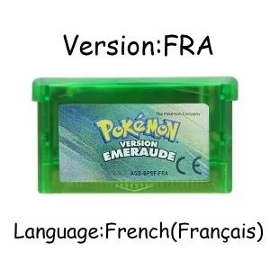 Jogo GBA Série Pokémon Cartucho de Videogame 32 Bits Cartão de Console Pokémon Emerald FireRed LeafGreen Ruby Sapphire Multi-idioma
