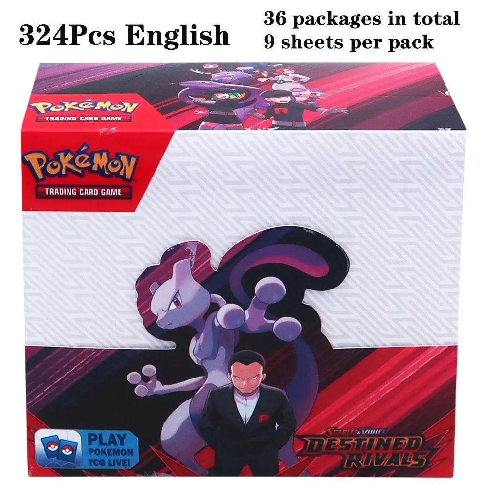 324 pçs/caixa Pokémon TCG: Sol e Lua, Escuridão Incendiada, 36 Pacotes, Caixa de Booster, Jogo de Cartas Pokémon, Brinquedos Colecionáveis, Jogo de Tabuleiro Prismático