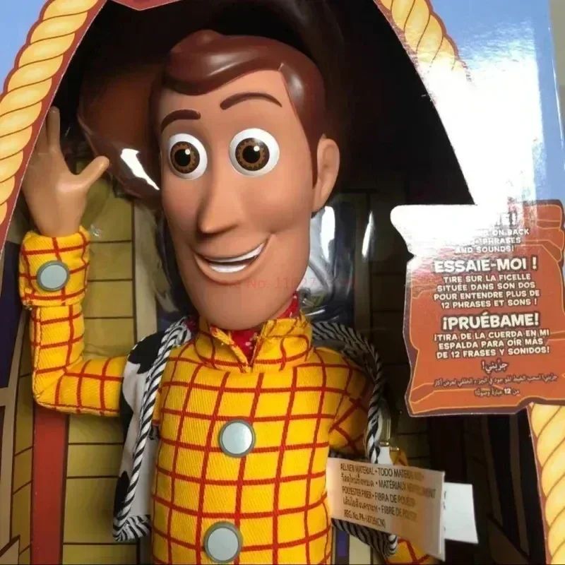 40cm Anime Disney Toy Story 4 Figures Talking Woody Buzz Jessie Rex Action Figurines Decor Model Collection Xmas Gifts
