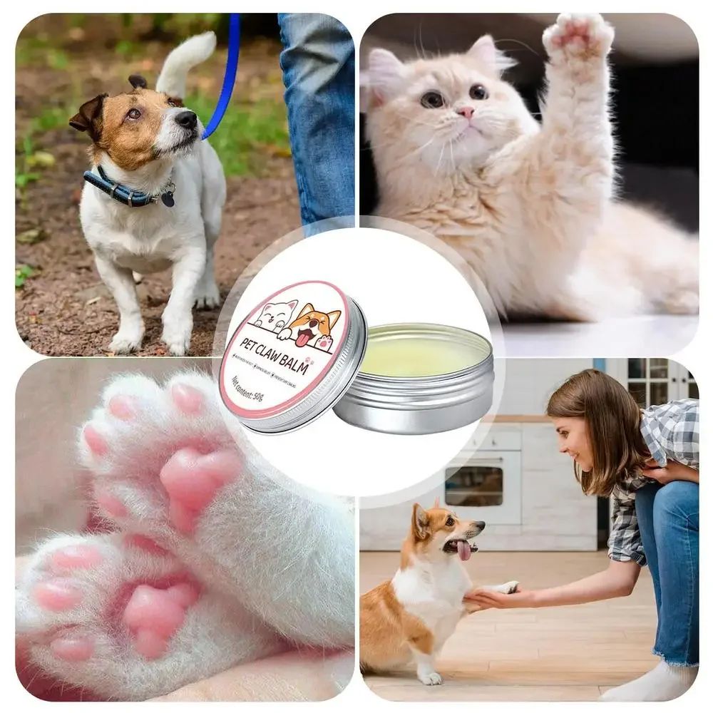 50g Creme Hidratante para Patas de Animais de Estimação Creme para Patas de Gatos Domésticos Creme para Patas de Cães Inverno Cuidados com as Patas de Gatos Hidratante para Patas de Cães