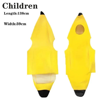 Child/Adult Banana Cosplay Halloween Christmas  Costumes Performance Costume Fruit Banana Costume Performance  Costume