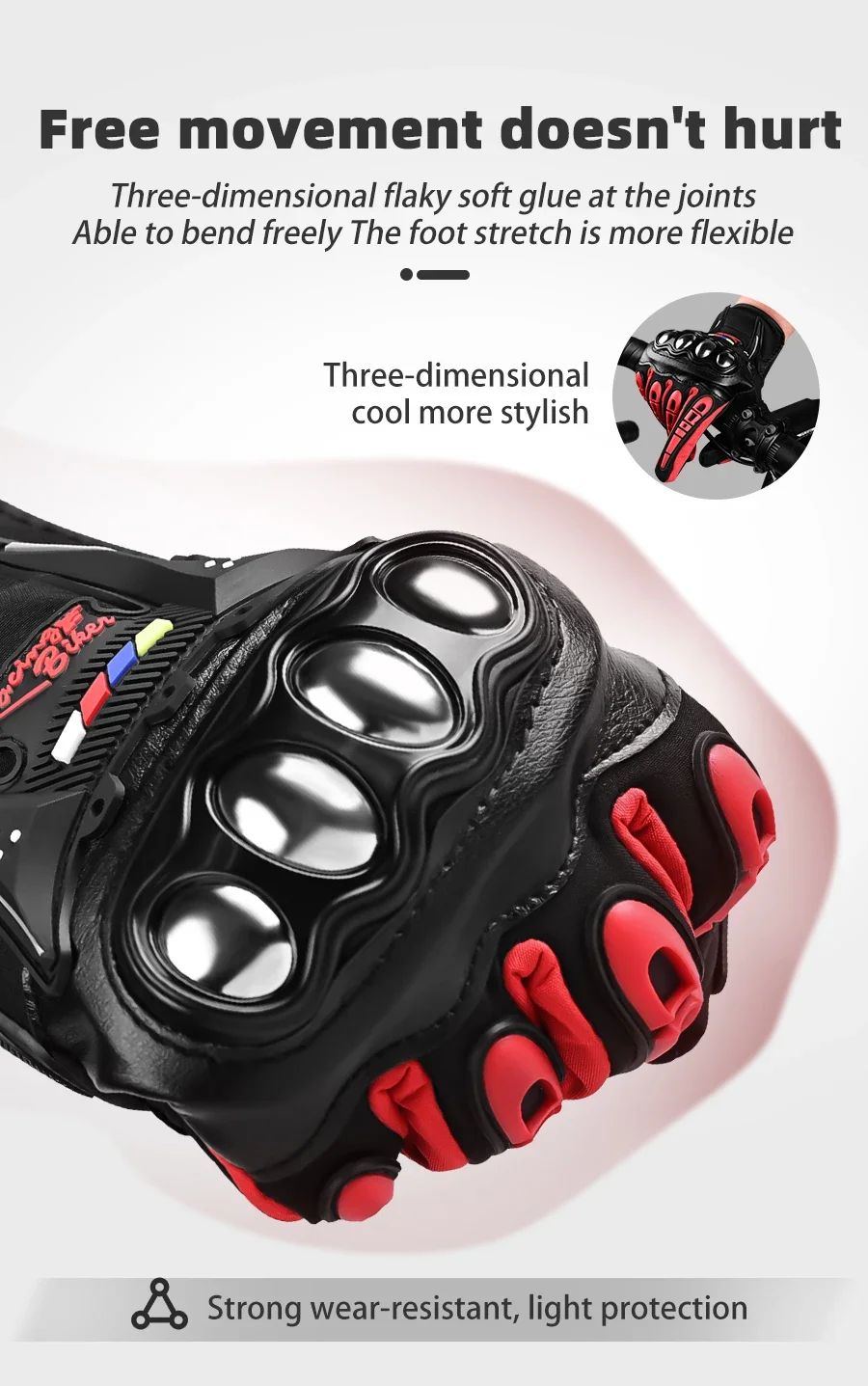 Luvas de Motocicleta de Inverno de Dedo Completo Antiderrapantes Resistentes ao Desgaste para Off-Road Luvas de Corrida de Motocicleta Quentes com Tela Sensível ao Toque Luvas de Ciclismo