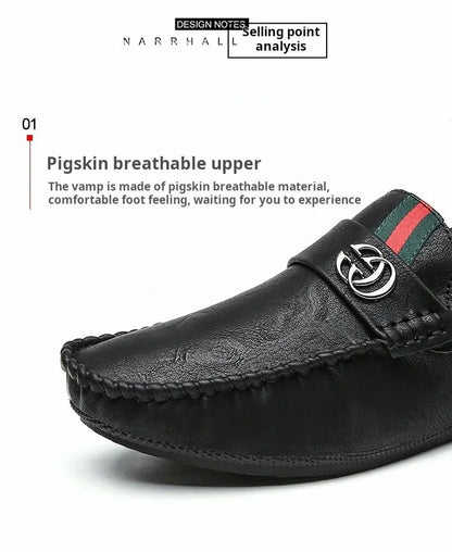 Men Driving Shoe Leather High Quality Breathable Slip on Men Casual Shoes Comfortable Light Men Loafers Formal Men Dress Shoes