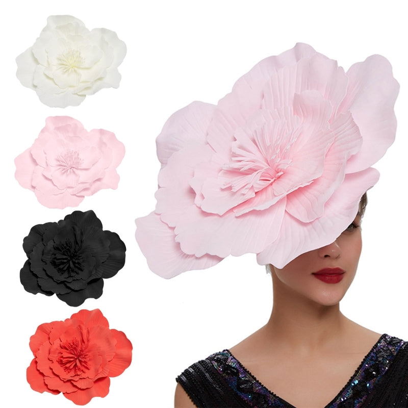 Chapéus Grandes De Flores Para Mulheres Chapéu Fascinator De Flores Tiara Grande De Flores Tiara Fascinator De Flores Adereço De Fantasia Para a Cabeça