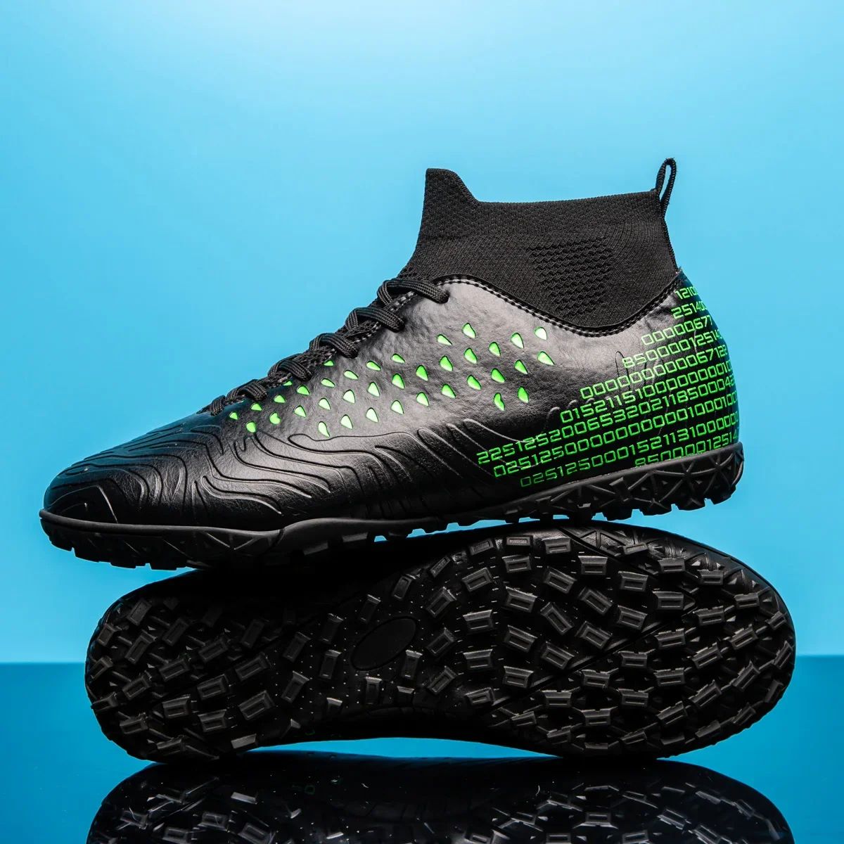 High-top Society Soccer Shoes Football Boots Men Ultra-light Kids Boy Turf Futsal Cleats Children's  Sports Training Footwear