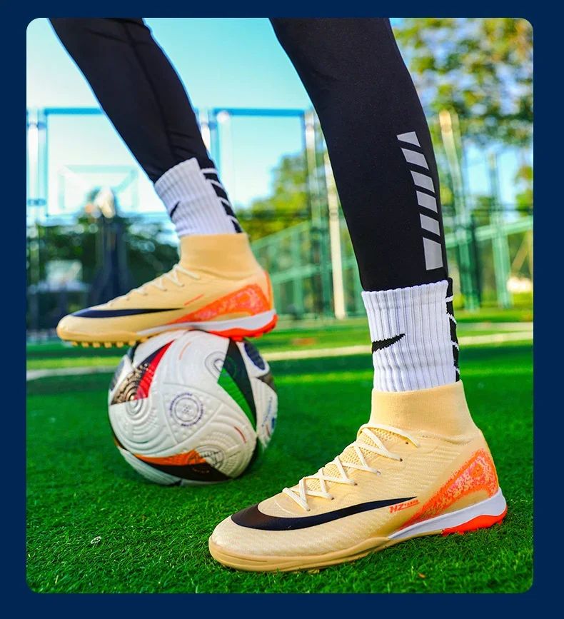 Men Soccer Shoes Society Professional Soccer Cleats Adult Fast Turf Training Football Shoes Outdoor Futsal Football Field Boots