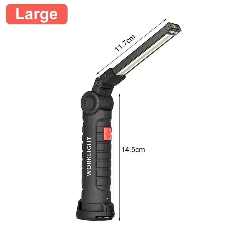 1-5PCS Multifunctional Folding Work Light Portable Camping Light USB Rechargeable Flashlight With Built-in Battery Magnetic Lamp