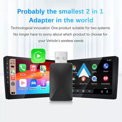 Adaptador Sem Fio Carplay Android Auto para Toyota Mazda Nissan Camry Suzuki Subaru Citroen Audi Mercedes Kia Ford Opel Spotify BT