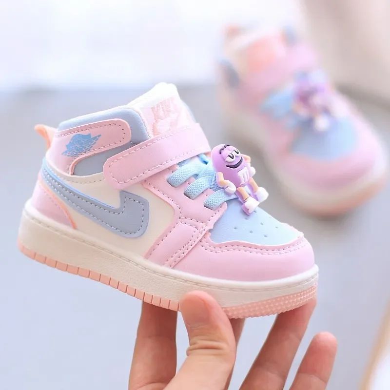 Boots Baby Girls Sneakers Board Shoes Cartoon Prints Soft Bottom Non-slip Children Casual Walking Shoes Boy Kids Children Shoes