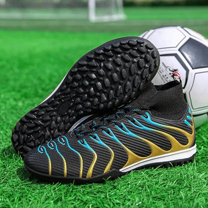 Men Match Non Slip Football Boots Cleats Indoor Outdoor Soccer Shoes Sport Training Long Spikes FG/TF Boys Futsal Comfortable