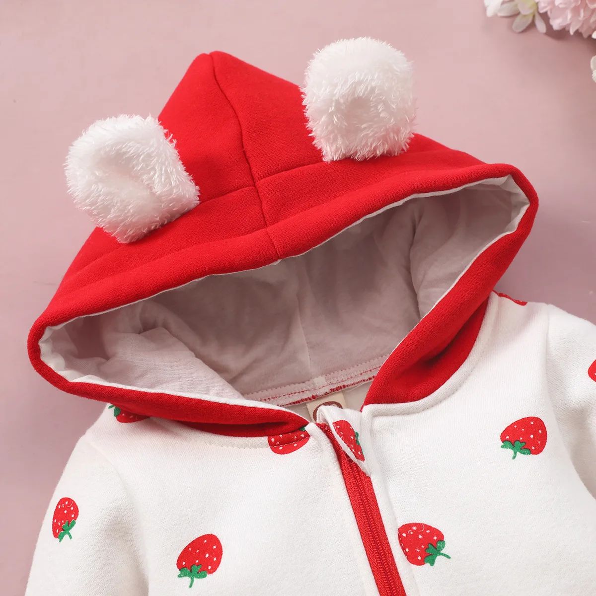 Newborn Baby Romper Love Printed Clothes Hooded Children Girl 0-1 Years Autumn Spring Infant Boy Jumpsuit Outfits 3 6 Months