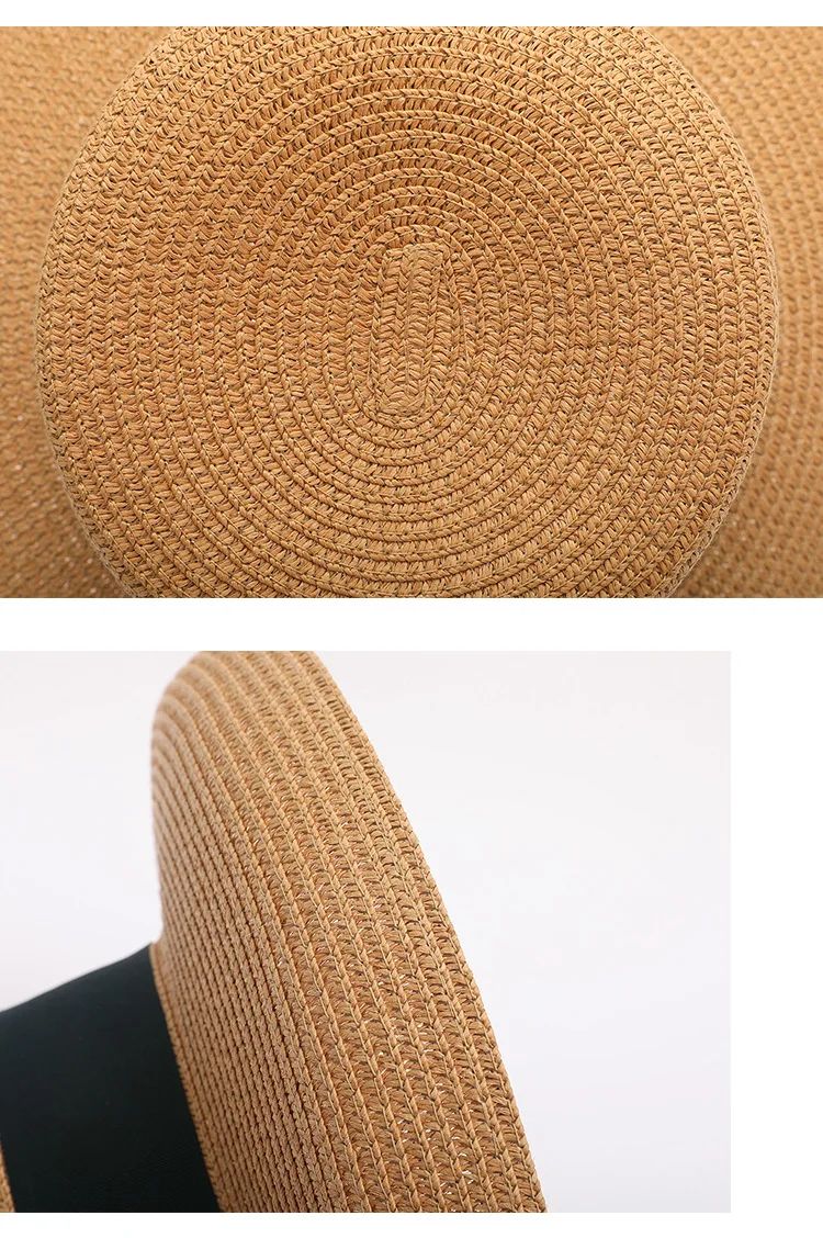 Summer Flat Bonnet, Big Eaves Fisherman Cap, Japanese Hepburn Style, Handmade Women Beach Holiday Fold Temperament Sun Hat