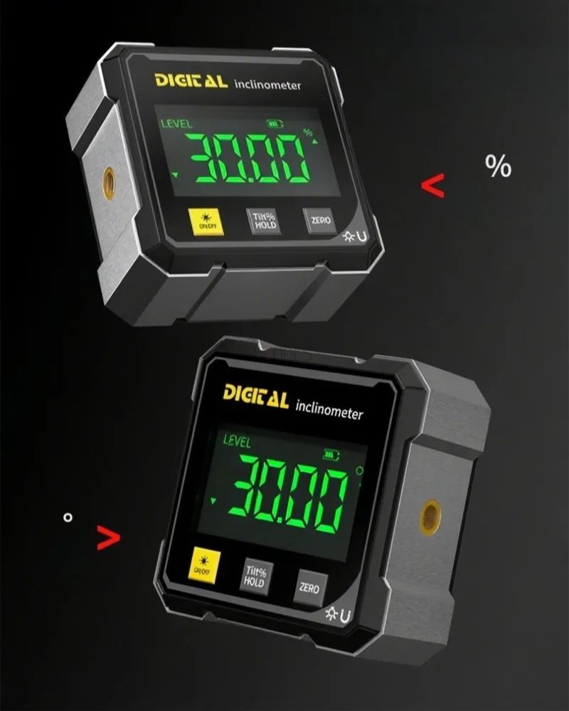 Pocket Digital Level Protractor Inclinometer Professional Digital Display Angle Gauge 360 Degree Magnetic Electronic Level Laser