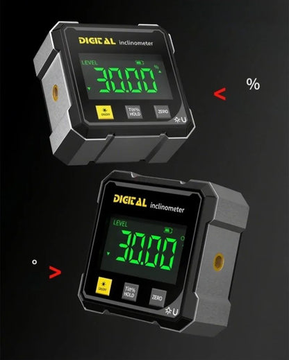 Pocket Digital Level Protractor Inclinometer Professional Digital Display Angle Gauge 360 Degree Magnetic Electronic Level Laser