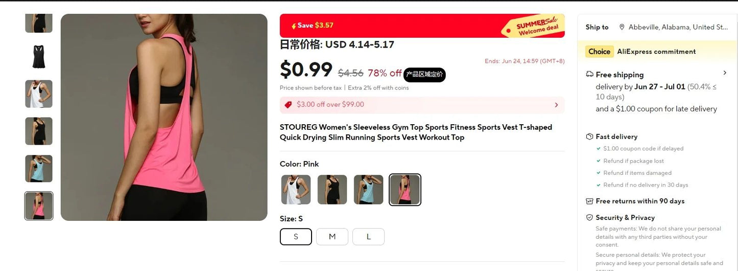 Sleeveless Racerback Yoga Tank Top,Women's Quick Dry Running Training Sports Vest Fitness Gym Top Workout Yoga Shirts