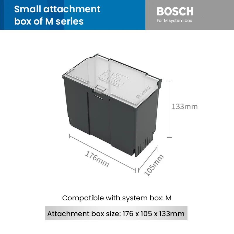 Caixa de Ferramentas Empilhável Bosch System Box Estojo de Ferramentas Multifuncional Empilhável Conjunto S e M Estojo de Transporte Sistema Caixa de Armazenamento