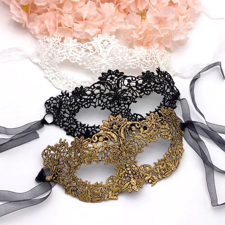 Gold and Silver Lace and Diamond Mask Eye Mask Masquerade Adult Male and Female Party Mask Sensual Women's Half Face