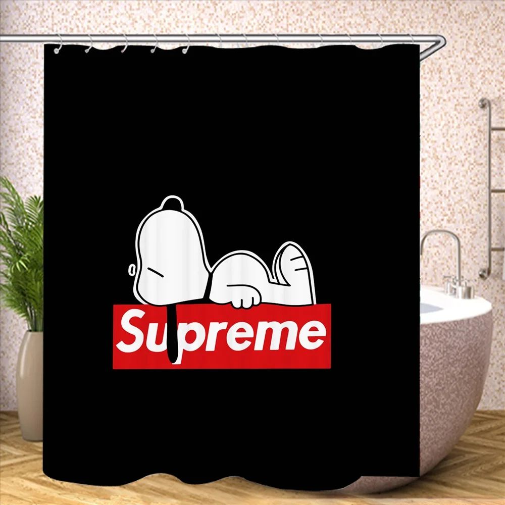 Snoopy Bathroom Decorations and Accessories Curtains for Shower Bath Curtain Sets Full Set Anime 120x180cm