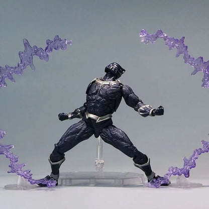 Amazing Yamaguchi Black Panther Action Figure Collection Model 15cm Kaiyodo Revoltech #030 Marvel T Challa Movable Figurine Toys