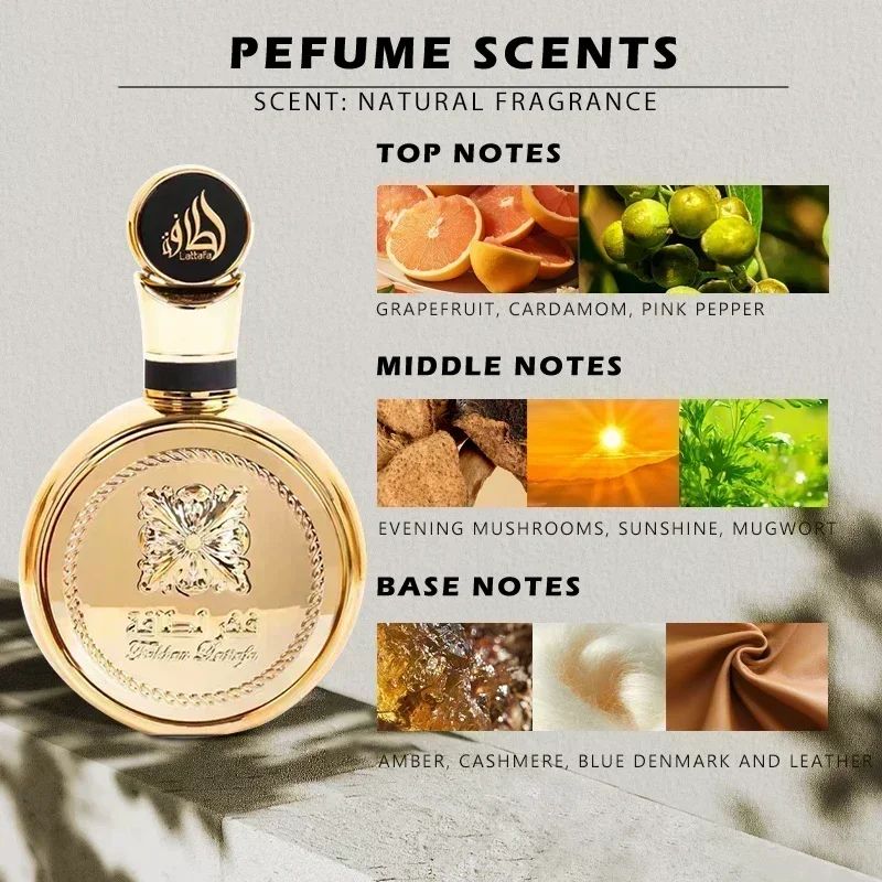 Desodorante Corporal Fakhar 100ML Spray Perfume Feminino Alta Qualidade Presente Árabe Fragrância Namoro Sedutor Duradouro Eau De Parfum Presentes