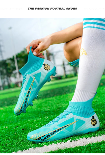 Quality Football Shoes for Boys Soccer Shoes Men Soccer Cleats Free Shipping Football Boots Unisex Outdoor Ultralight Sneakers